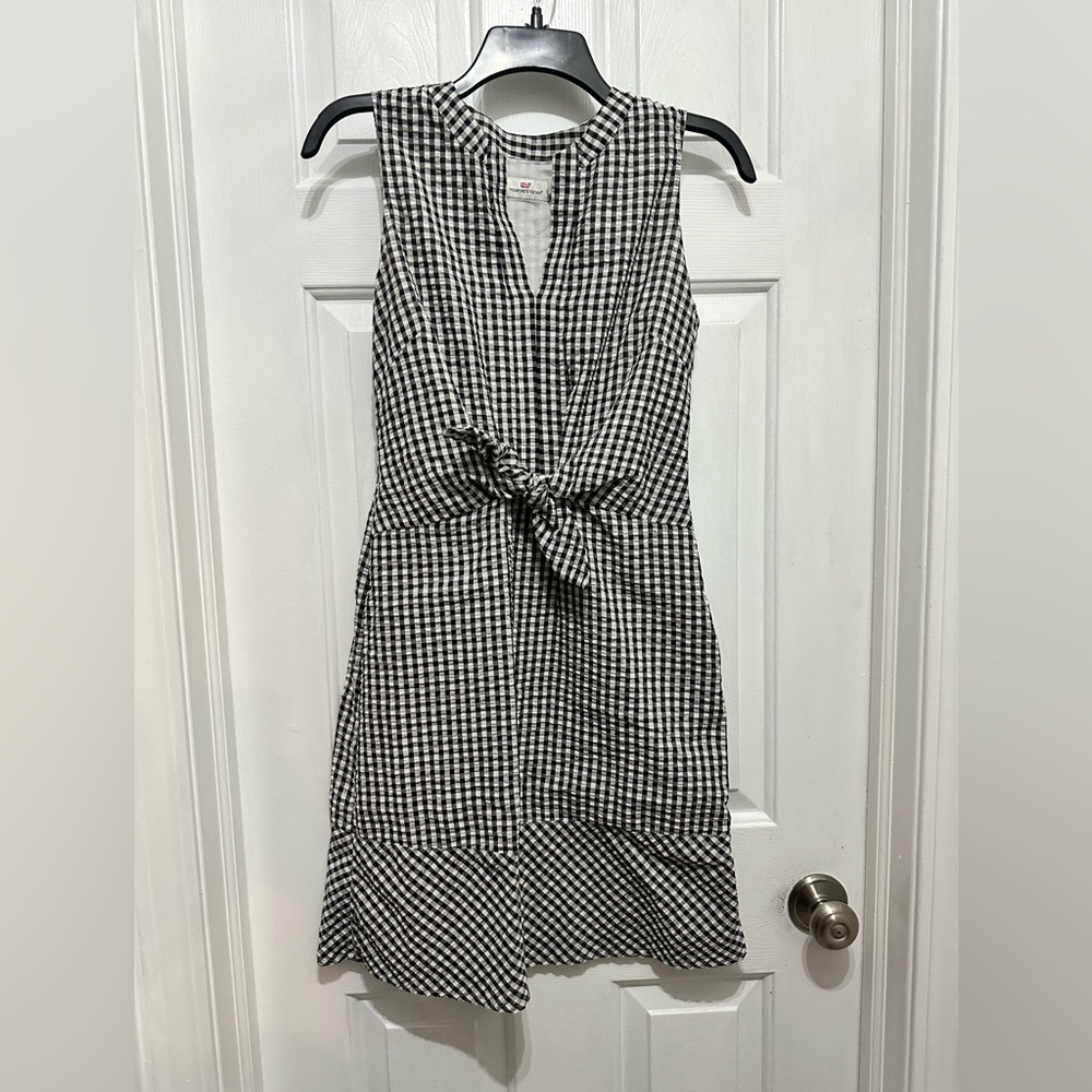 Vineyard Vines Sleeveless Tie Front Shift Dress